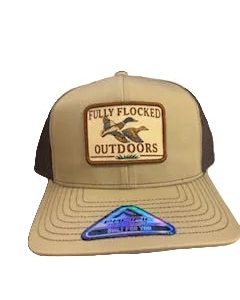 Fully Flocked Outdoors Patch Hat- Khaki