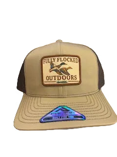 Fully Flocked Outdoors Patch Hat- Khaki