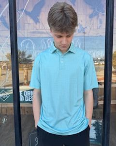Walker Performance Polo- Mint & Seafoam