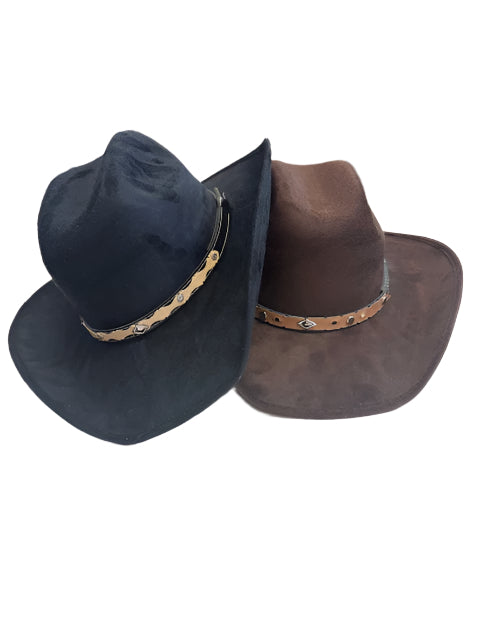 Kids Unisex Suede Cowboy Hat