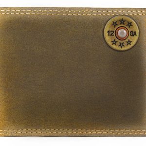 Shotshell Vintage Tan Leather Bifold Wallet