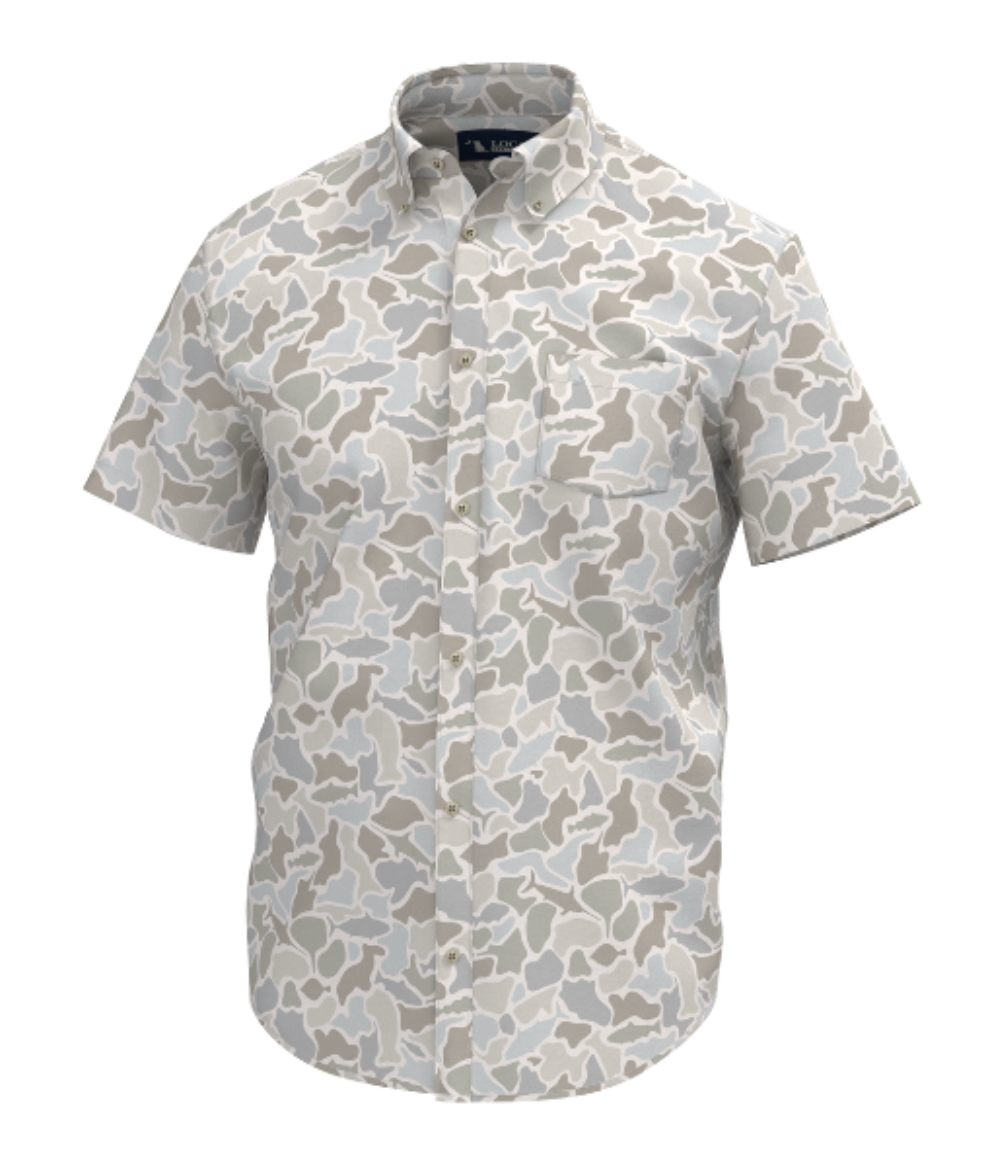 Lowcountry Button Down - Saltwater Camo