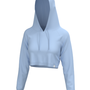 LG Velvet Fleece Cropped Hoodie - Periwinkle