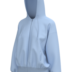 LG Velvet Fleece Front-Zip Hoodie - Periwinkle