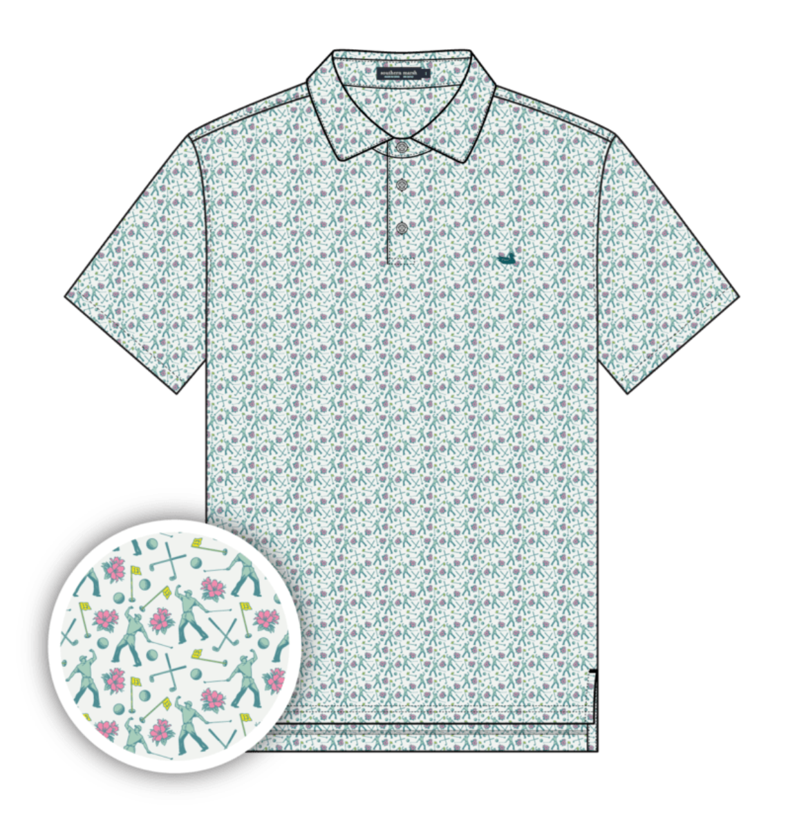 Youth Flyline Performance Polo - Sunday Success - White