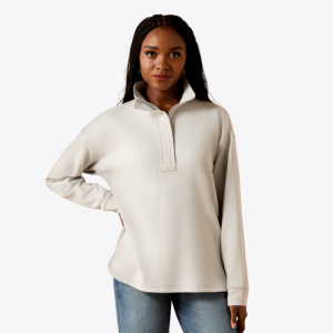 Breeze Logo 1/2 Zip Sweatshirt - Quiet Grey