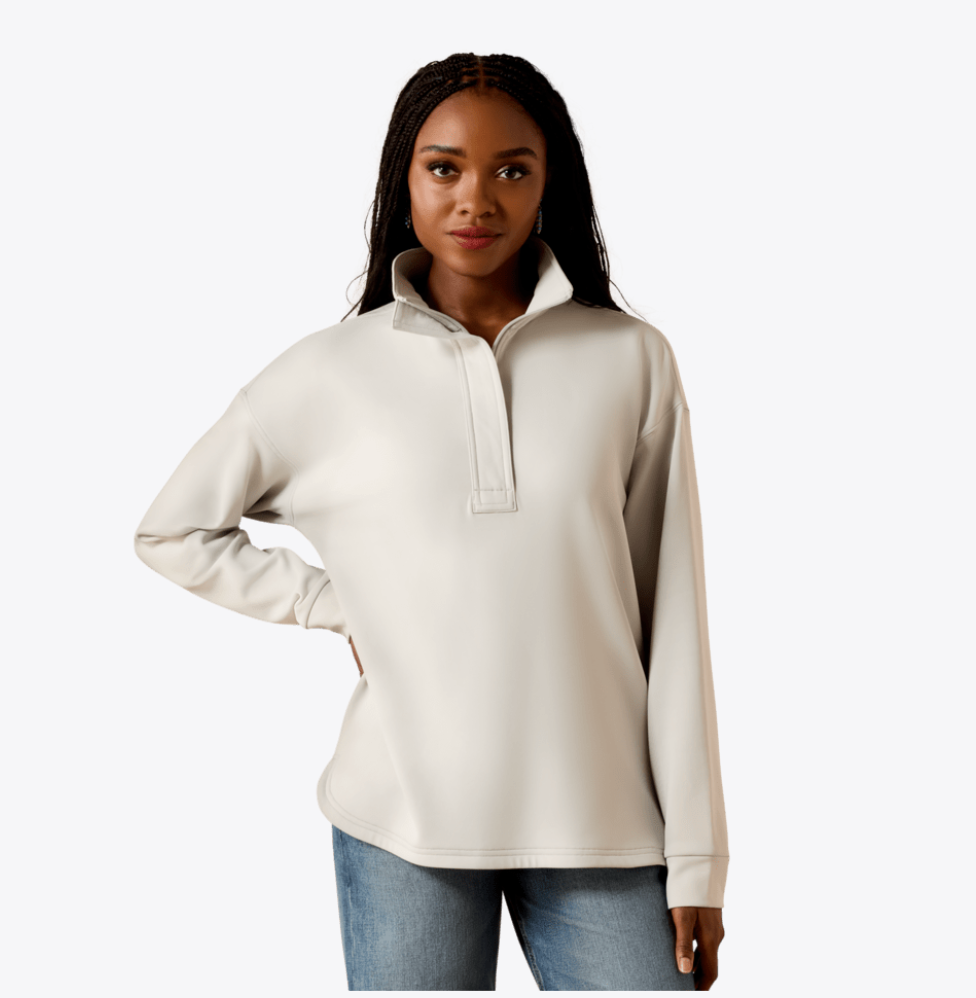 Breeze Logo 1/2 Zip Sweatshirt - Quiet Grey