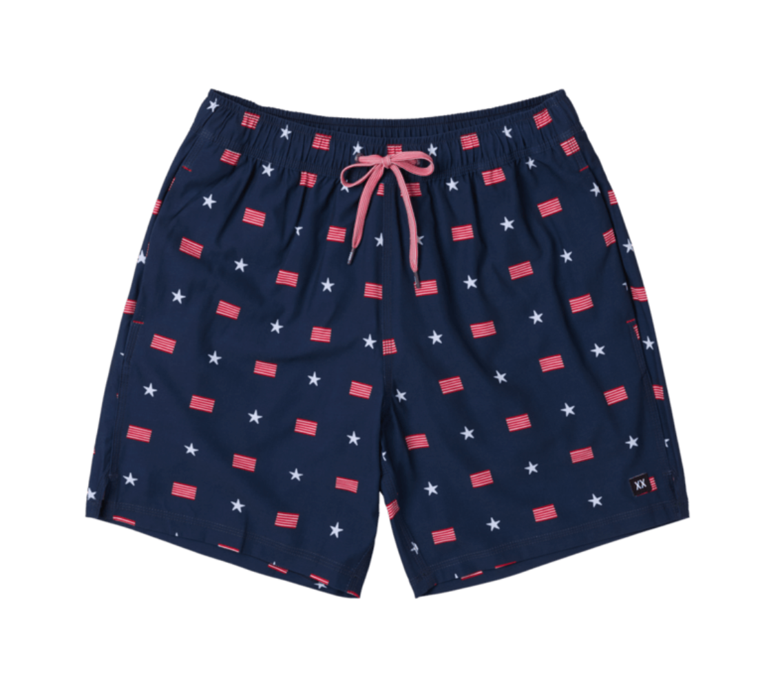 Oh Buoy 2N1 Volley 7" Trunk - USA Signet