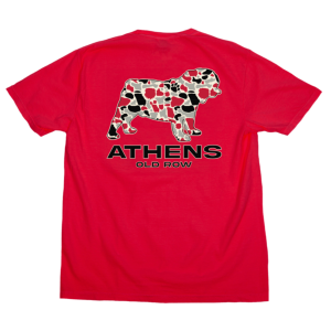 Athens Dog Camo Pocket Tee - Red