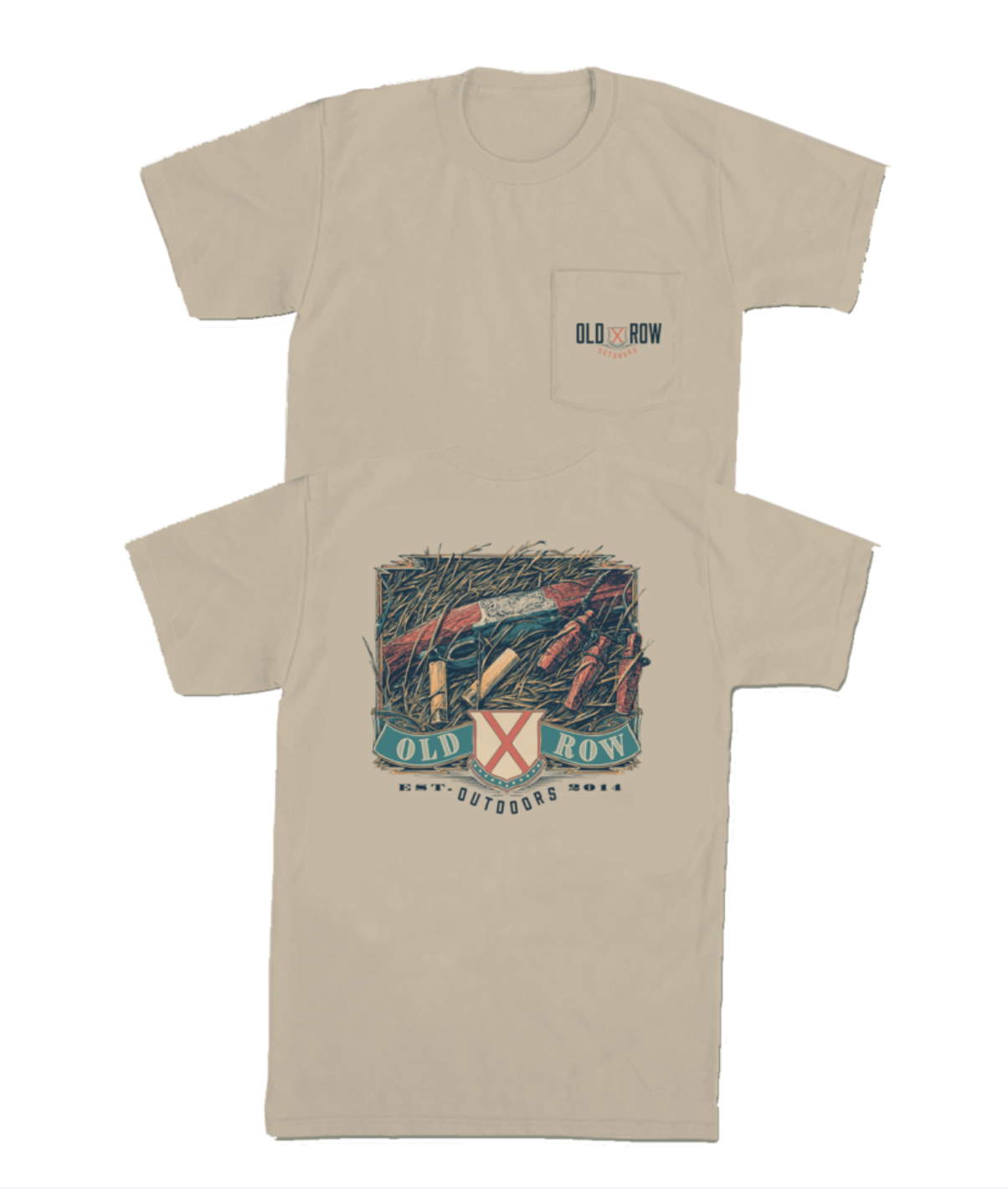 Old Row Outdoors Shells Pocket Tee - Tan