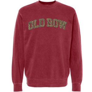 Old Row Camo Pigment Dyed Crewneck - Chili