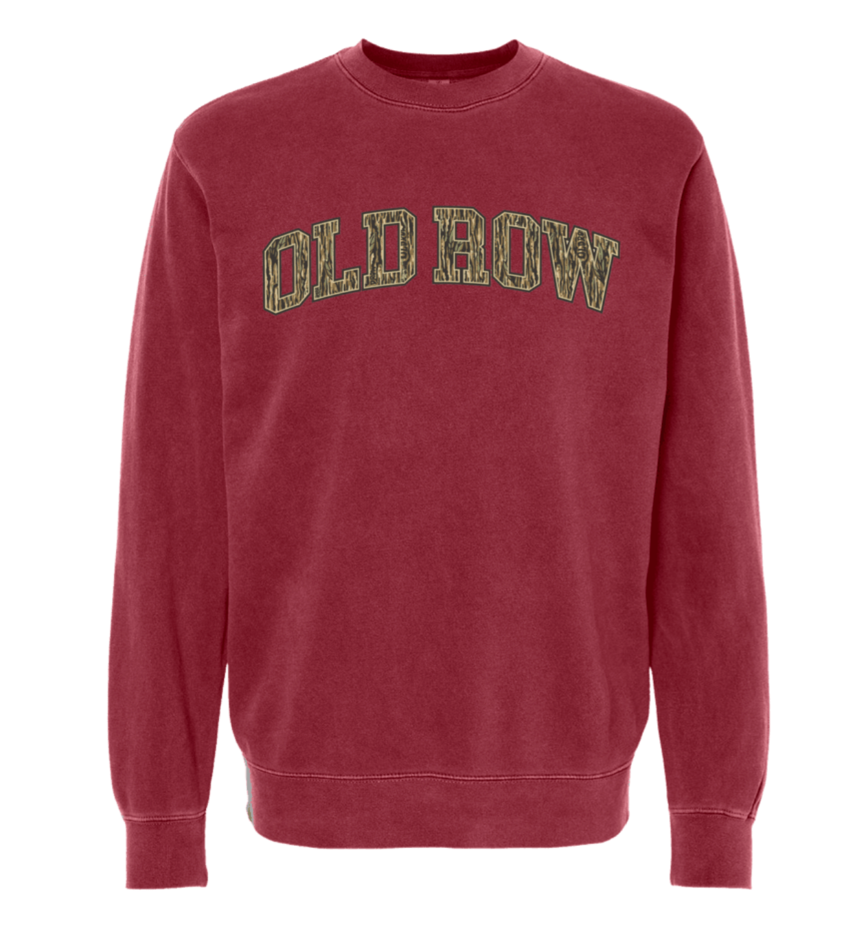 Old Row Camo Pigment Dyed Crewneck - Chili
