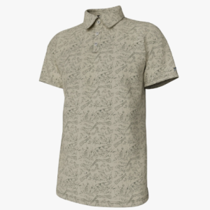 Pointer Pattern Performance Polo - Cloud Cream Pattern