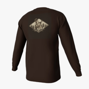 Diamond Quail Long Sleeve Pocket Tee - Gunstock