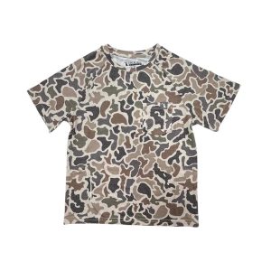 Youth Heather Blend Crewneck Short Sleeve T-Shirt in Localflage