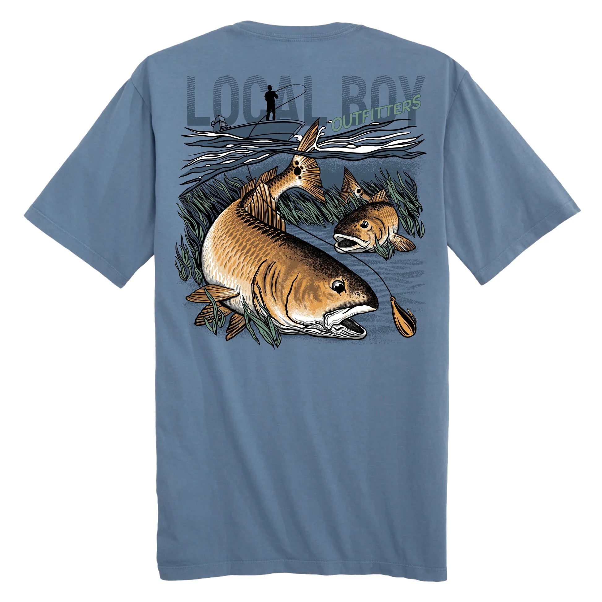 Redfish Hook SS Tee - Slate
