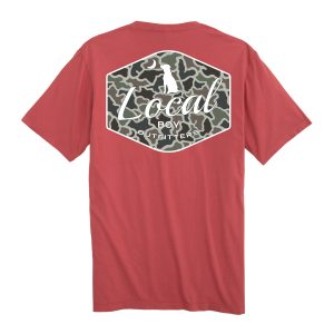 Toddler Dog & Moon Camo Badge SS Tee - Brick