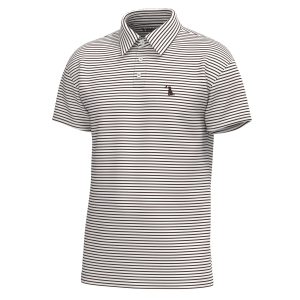 Edisto Polo - Espresso & White