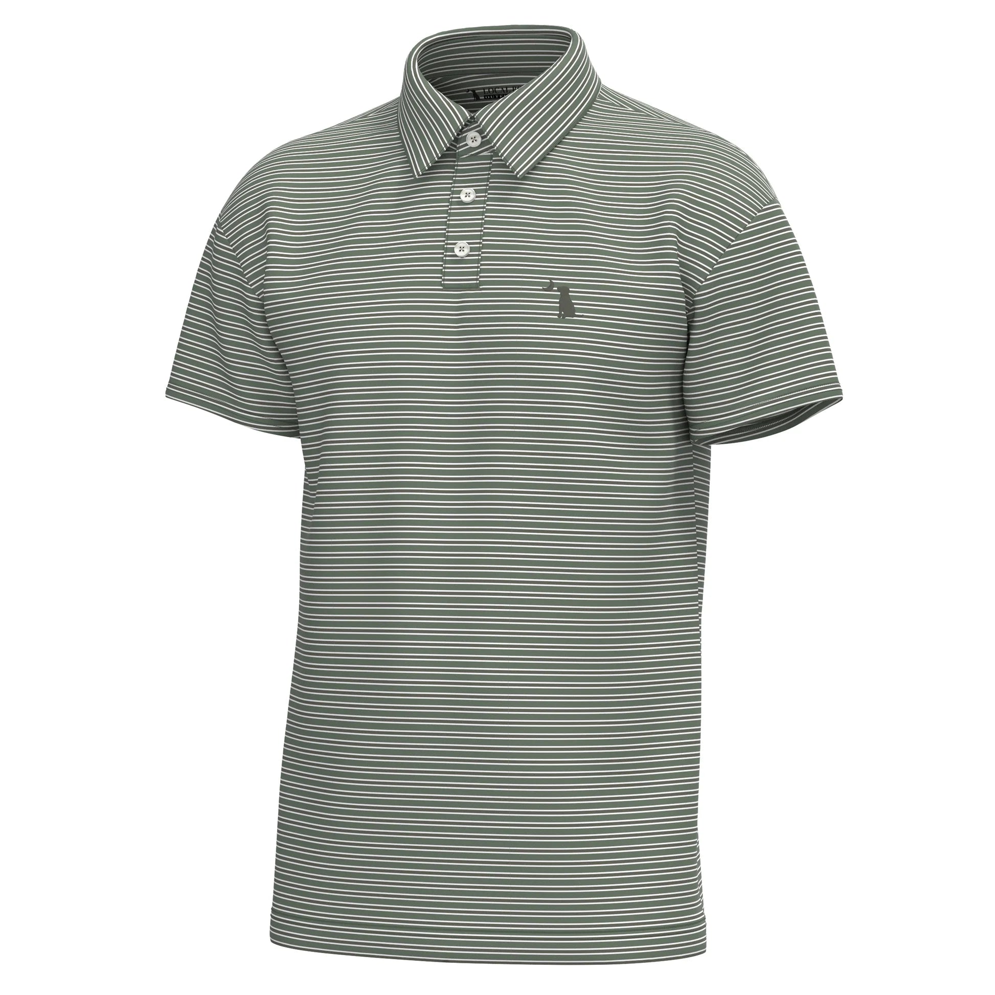 Surfside Polo - Teal, Olive & White