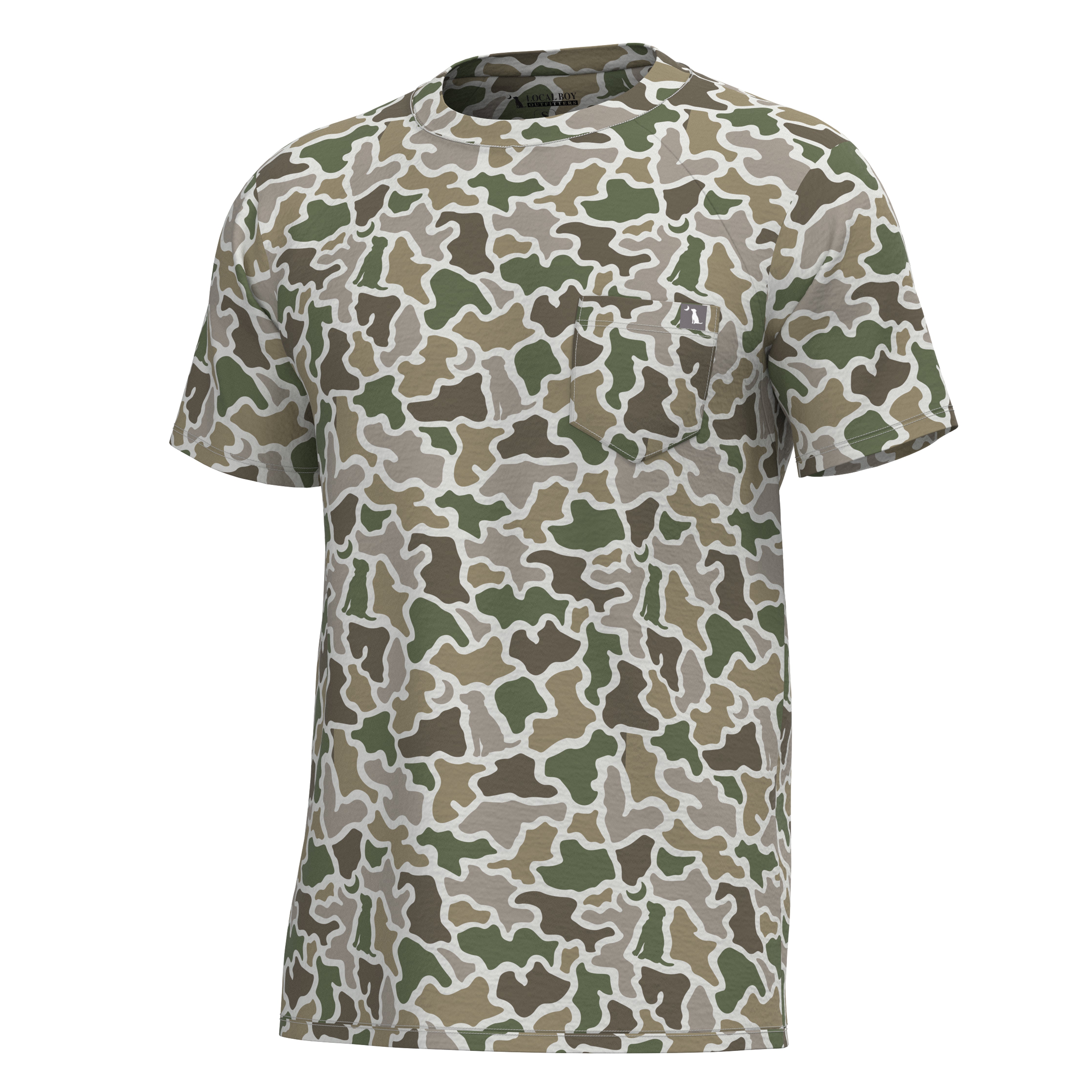 S/S Heather Blend Crew - Dog & Moon Camo