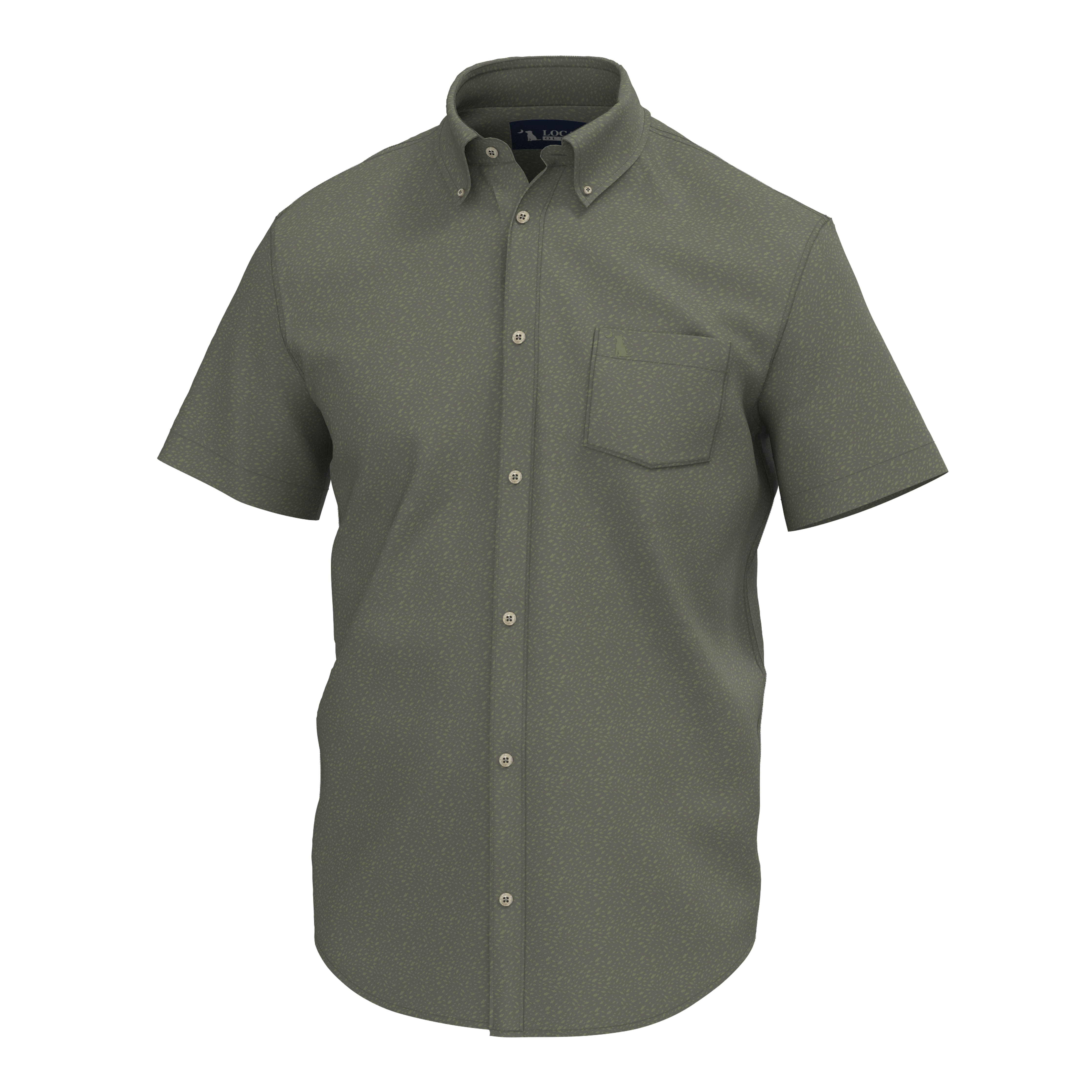 Low Country Button Down - Olive Shoal