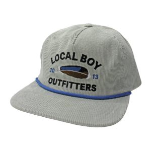 Feather Arch Corduroy Hat - Mist Grey