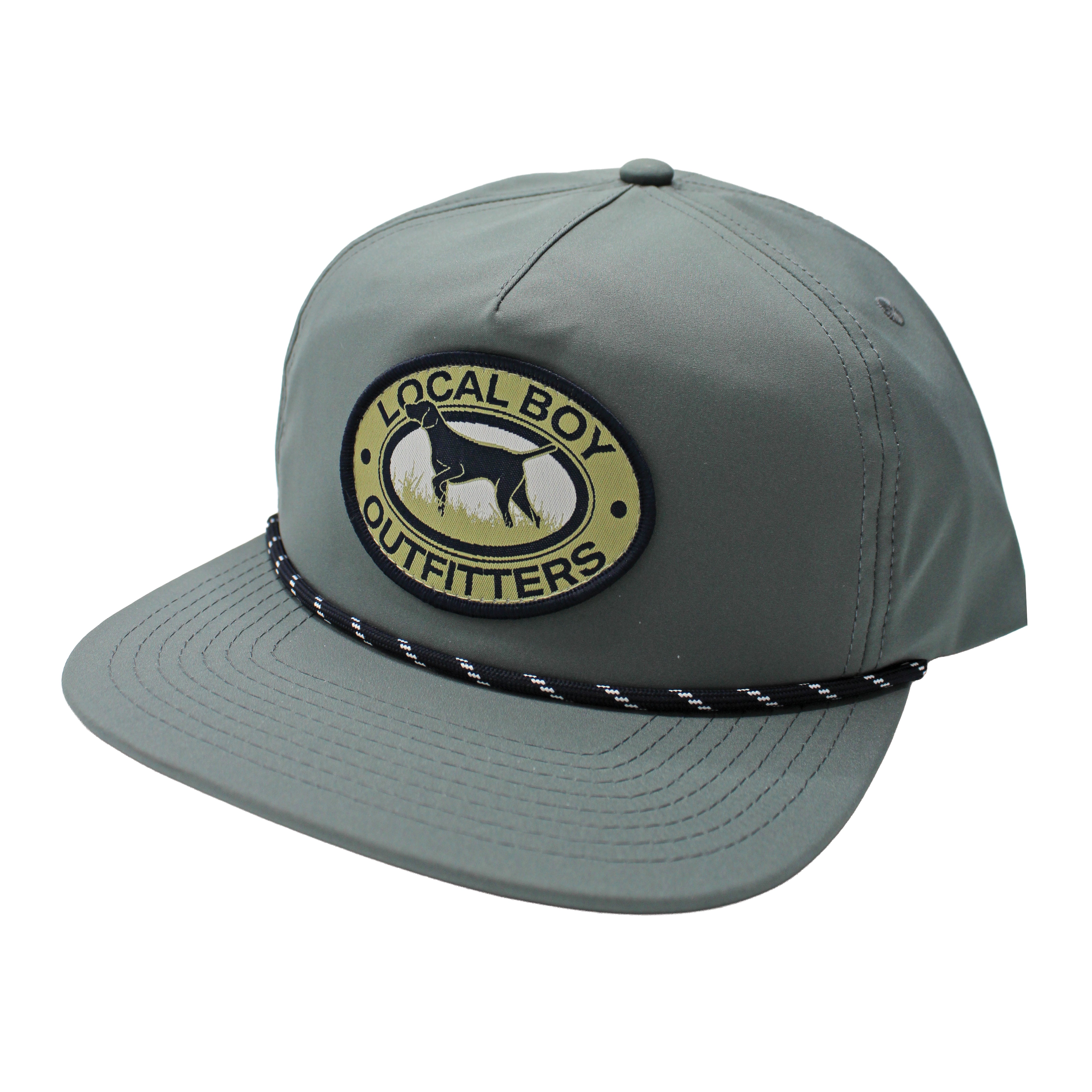 Youth Pointer Patch Low Profile Rope Hat - Warm Gray