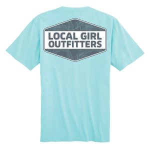 LG Blue Tropics Diamond Crest SS Tee - Aqua
