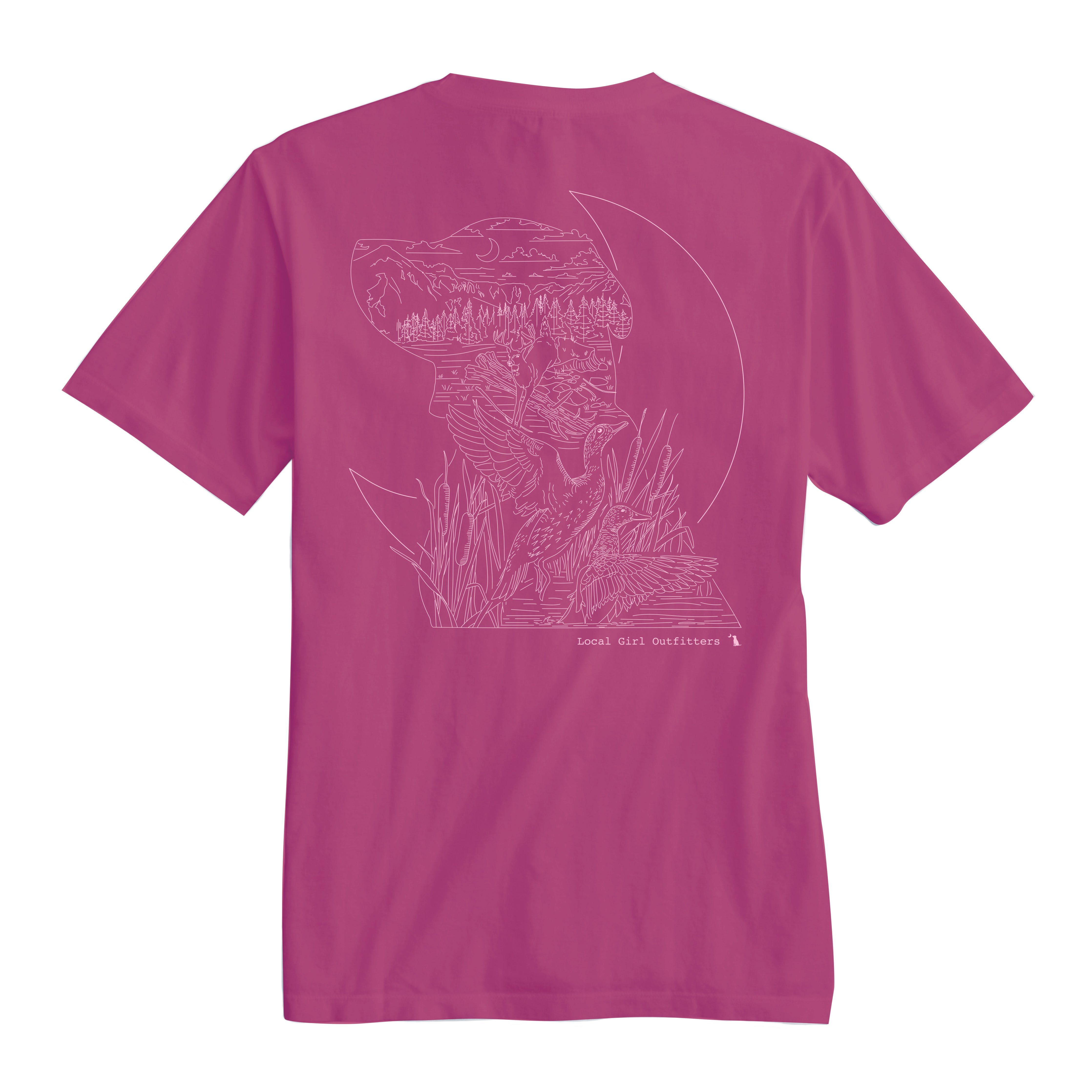 LG Youth Landscape Lines SS Tee - Crunchberry