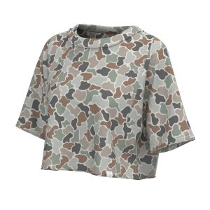 Local Girl Boxy Crop T-Shirt - Forest Camo Flora