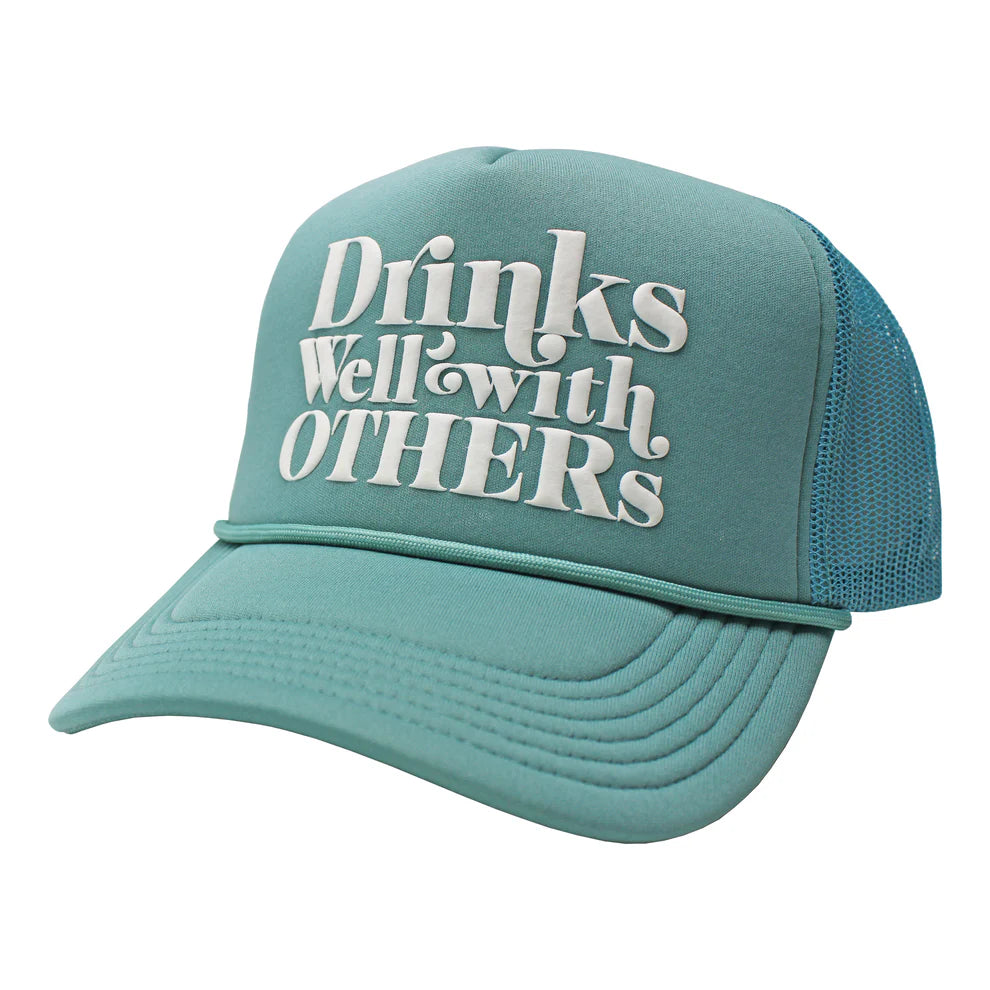 LG Drinks Well Foam Trucker Hat - Dusty Teal