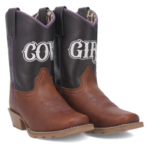 Little Cowgirl Western Boot - Rust/Purple