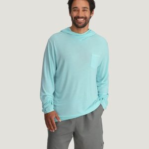 Men's Bamboo Lightweight Hoodie - Bahama Blue