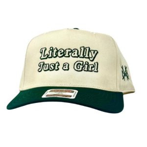 MHC Literally Just a Girl Trucker Hat - Dark Green/Natural Otto