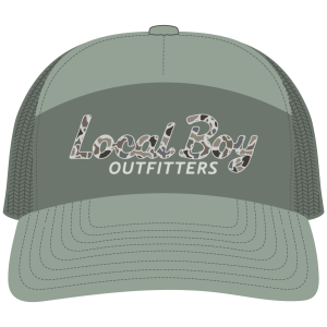 Localflage Mark Script 7 Panel Hat - Light Sage/Sage