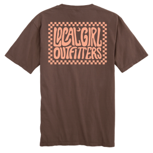 LG Checkered Charm SS Tee - Espresso