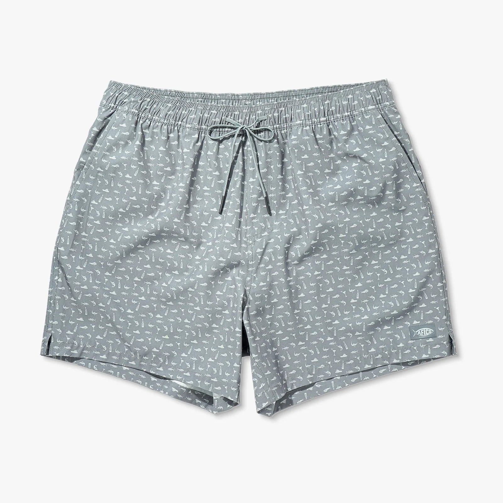 Strike Printed Swim Short - Steel