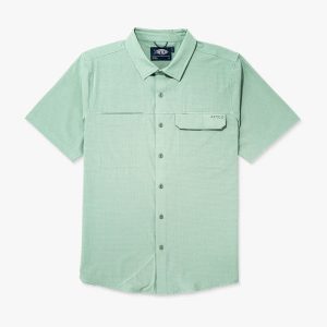 Air O Mesh Tech SS Button Down - Bay Leaf