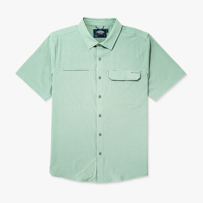 Air O Mesh Tech SS Button Down - Bay Leaf