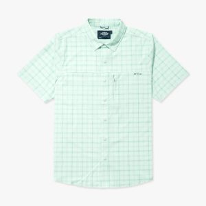Seabreeze Tech SS Button Down - Aqua Glass