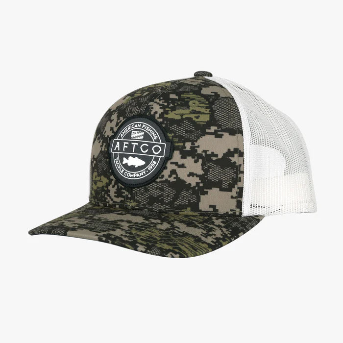 Bass Patch Trucker - Green Camo