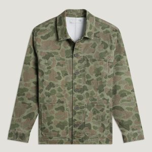 Men's Folly Twill Chore Coat - Vintage Camo Oil Green