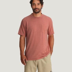 Men's Bamboo Flex Pocket Tee - Heather Red Clay