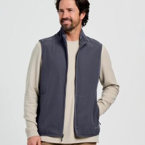 Men's Gridback Fleece Vest - Storm Cloud