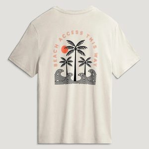Beach Access Tee - Heather Sea Salt