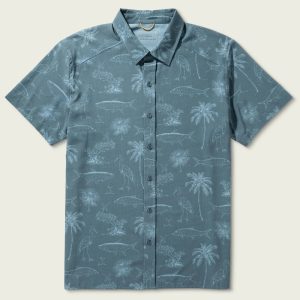 BreezeWeave Shortsleeve Button Up - Goblin Blue
