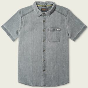 Delray Denim Short Sleeve Shirt - Light Gray