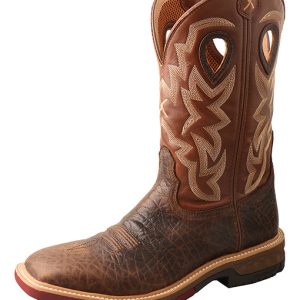 Men’s 12″ Western Work Boot with CellStretch® – WP Smokey Chocolate & Spice