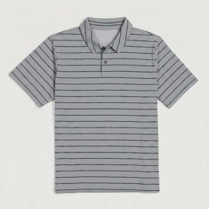 Men's Elevate Polo - Dash Stripe Aspen grey