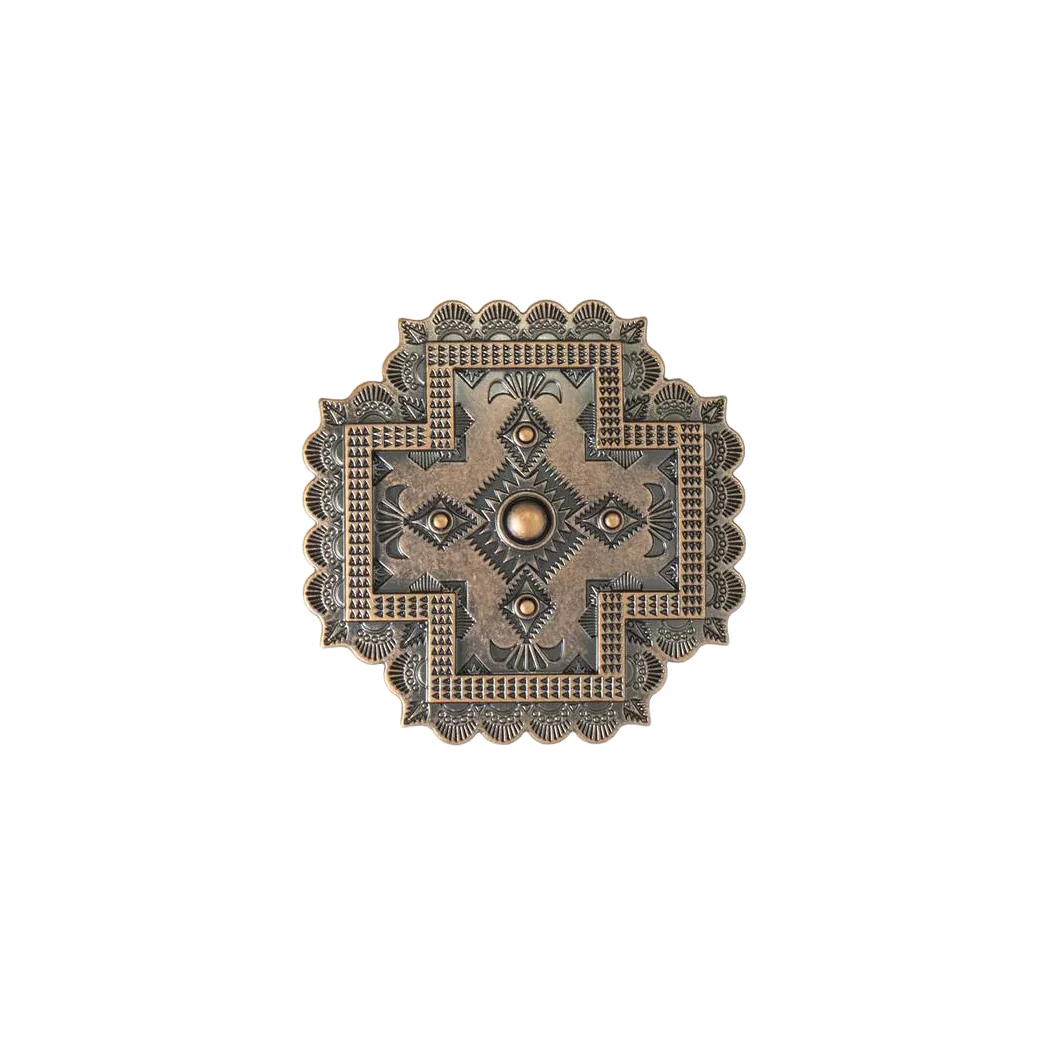 Blazin Roxx Southwest Sunburst Bronze Belt Buckle